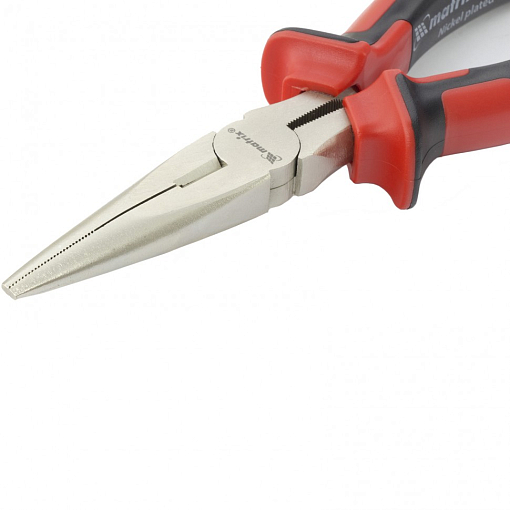 Фото 1 товара Длинногубцы прямые Nickel, 180 мм, никелированные, двухкомпонентные рукоятки Matrix