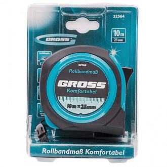 Рулетка Komfortabel 10 м х 25 мм, обрез. корпус Gross - фото 4