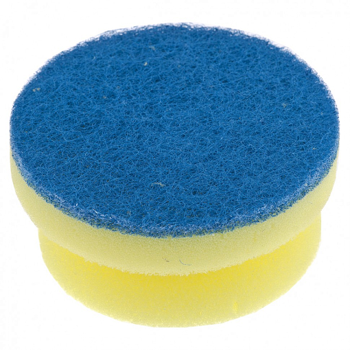 Фото 2 товара Губки для посуды c тефлоновым покр.м, круглые, D 95 х 50 мм, 2 шт, в картоне, Россия Elfe