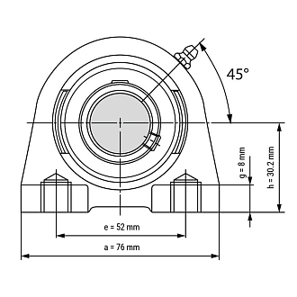 Подшипниковый узел UCPA204 TECHNIX - фото 2