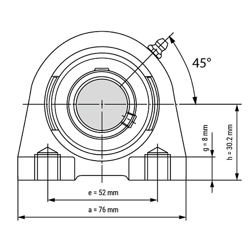Фото 1 товара Подшипниковый узел UCPA204 TECHNIX