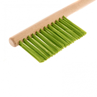 Щетка-сметка двухрядная, 280 мм, деревянная ручка Сибртех - фото 1