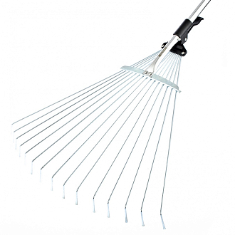 Грабли веерные стальные, 190 - 520 х 1200 - 1500 мм, 15 зубьев, раздвижные, стальной черенок, Palisad - фото 2