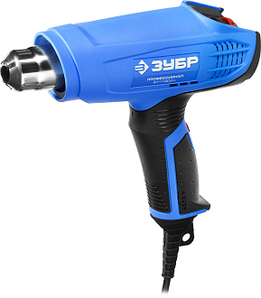 Фен технический ФТ-П1800 К Профессионал ЗУБР 1800 Вт, 1 режим: 80-400°С; 2 режим: 100-550°С, кейс - фото 1
