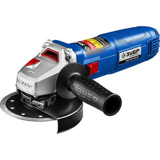 Фото 0 товара ЗУБР 1400 Вт, d 125 мм, углошлифовальная машина (болгарка) УШМ-П125-1400 ПСТ Профессионал