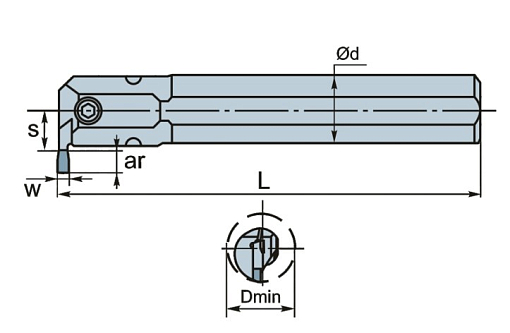 Фото 1 товара MGIVR2016-3 державка для обработки внутренних канавок Deskar