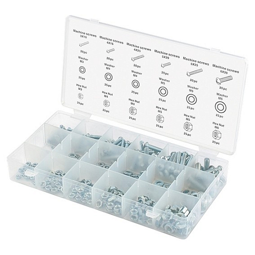 Фото 0 товара Набор винтов, гаек, шайб, 420 шт Сибртех