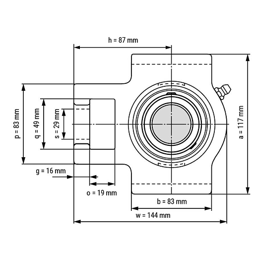 Фото 1 товара Подшипниковый узел UCT209 TECHNIX