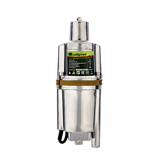 Вибр. насос СВН300Н-15, нижний забор, 300 Вт, напор 75 м, 1200 л/ч, кабель 15 м Сибртех - фото 3