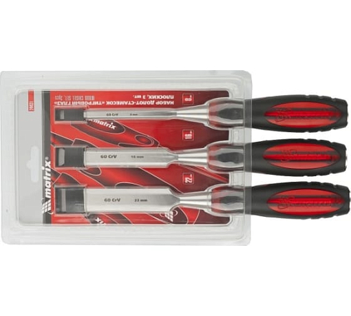 Фото 1 товара Набор долот-стамесок плоских "Тигровый глаз", 3 шт, 8-16-22 мм Matrix