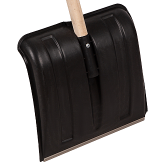 Лопата для уборки снега пластиковая, 350 х 350 х 1445 мм, деревянный черенок, Россия - фото 5