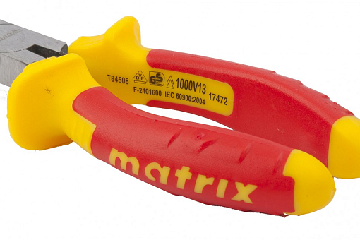 Фото 2 товара Длинногубцы изогнутые Insulated, 160 мм, двухкомпонентные рукоятки Matrix Professional