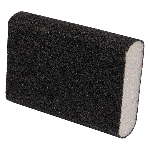 Фото 0 товара Губка для шлифования, 100 х 70 х 25 мм, овал, Средняя жесткость, P 60 Сибртех