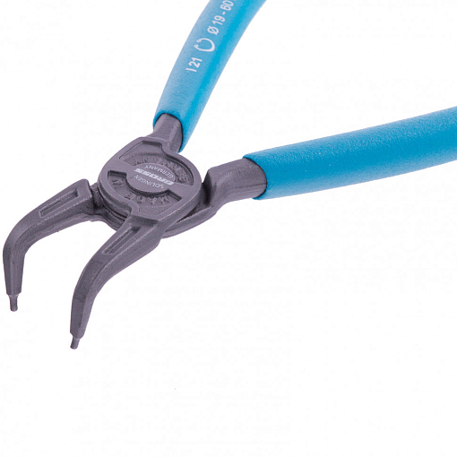 Фото 1 товара Съемник, 165 мм, для внутренних стопорных колец (19-60 мм), изогнутые губки (сжим) Gross