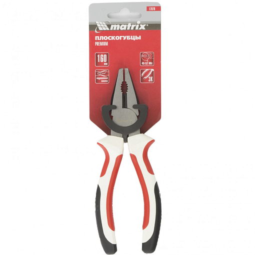 Фото 2 товара Плоскогубцы Premium, 160 мм, трехкомпонентные рукоятки Matrix