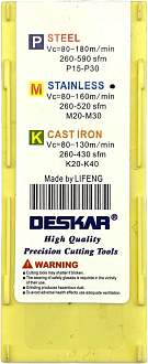 TNMG160408 HS LF6018 токарная пластина Deskar - фото 6
