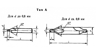 Сверло 0.5 центровочное комбинированное тип А Р6М5 Sekira - фото 2