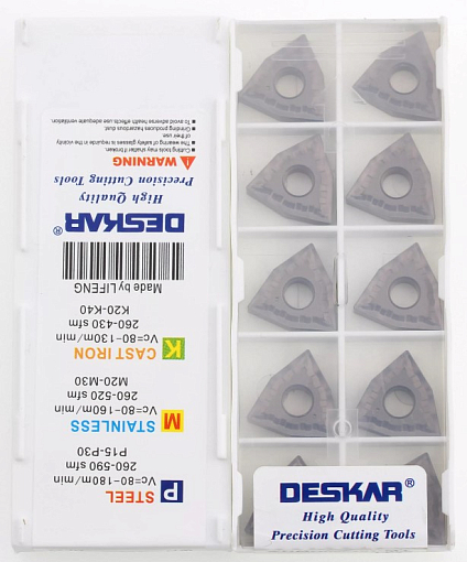 Фото 1 товара WNMG080404 MT LF90 токарная пластина Deskar