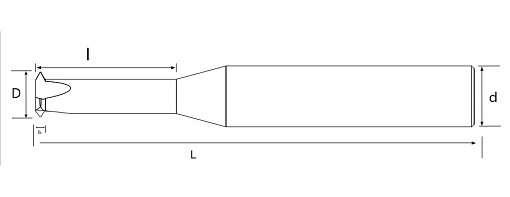 Фото 1 товара DM1,2х0,25хD4 резьбофреза твердосплавная одновитковая Geefun