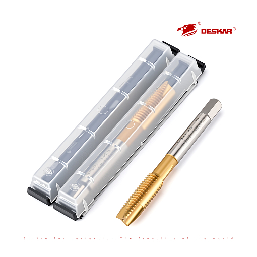 Фото 2 товара Метчик М 8х1.25 6H HSS-E TiN прямой с подточ. скв. DIN371 Deskar