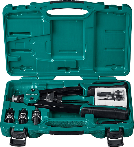 Фото 4 товара Заклепочник резьбовой двуручный 31183 KRAFTOOL резьбовые заклепки М3-М12 алюминий, сталь, нерж. сталь