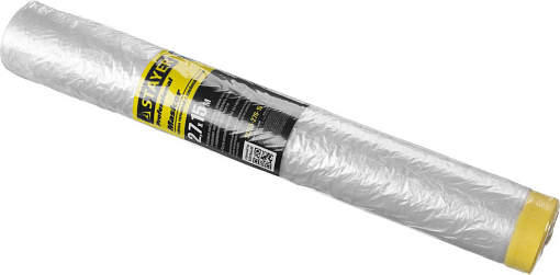 Фото 0 товара Пленка укрывная с клейкой лентой маскер STAYER 2.7 х 15 м, 9 мкм, 12255-270-15