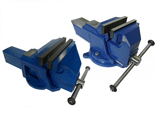 Фото 2 товара Тиски слесарные с наковальней стальные поворотные T-160CM БЗСП