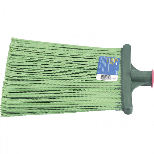 Фото 1 товара Метла полипропиленовая, 270 x 260 x 1490 мм, плос. Распуш., дер. черенок, Россия Сибртеx