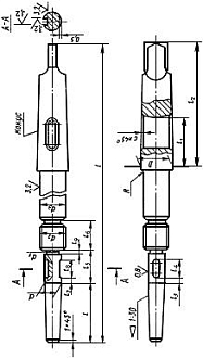 Оправка для насадных зенкеров и разверток КМ3 d13 L250 l28 (6230-0331) без паза под клин - фото 2
