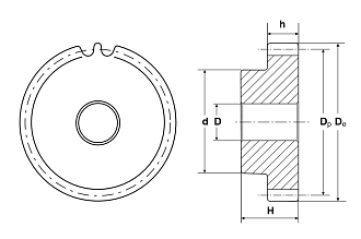 Зубчатая шестерня со ступицей, M=1, Z=12 PM26012 TECHNIX - фото 2