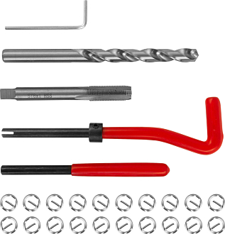 Набор для восстановления резьбы M8x1.0, 25 предметов, THORVIK - фото 1