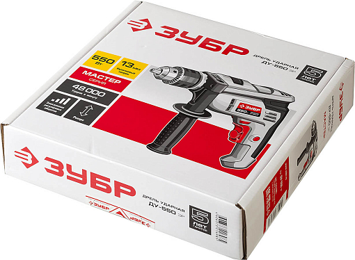 Фото 4 товара ЗУБР 550 Вт, дрель ударная ДУ-550 ЭР Мастер