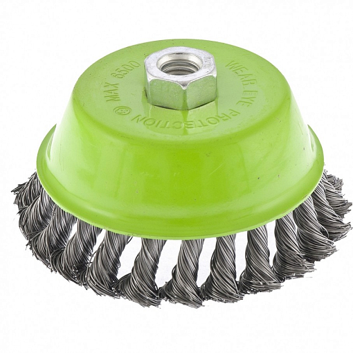 Фото 0 товара Щетка для УШМ, 125 мм, М14, "чашка", крученая мет. проволока Сибртех