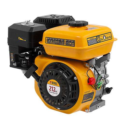 Фото 1 товара Двигатель бензиновый RX-17K, 7 л.с., 212 см3, горизонтальный вал шпонка 19 мм Denzel