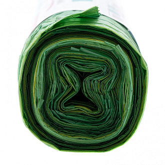 Пакеты для мусора с завязками 35 л x 15 шт., зеленые, Home Palisad - фото 3