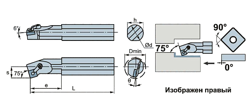 Фото 1 товара S25S-MSKNR12 державка для внутреннего точения Deskar