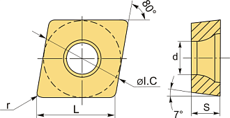 CCMT060204 FG LF90 токарная пластина Deskar - фото 5
