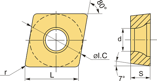 Фото 4 товара CCMT060204 FG LF90 токарная пластина Deskar