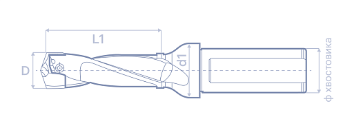 Фото 1 товара JCD C16-130-5D корпусное сверло D13 мм c головкой Weila Deskar