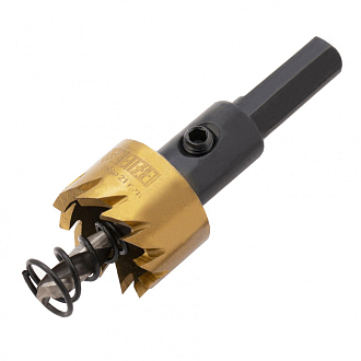 Коронка по металлу HSS, 21 мм, нитридтитановое покрытие Denzel - фото 1