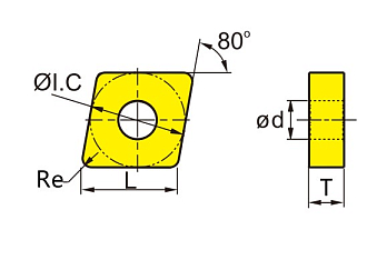 CNMG120408-PMK KT1373 пластина токарная - фото 2