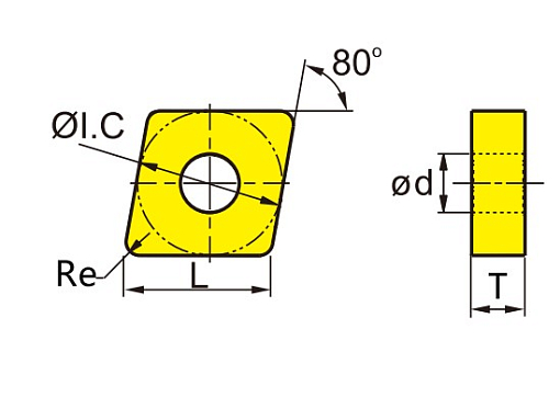 Фото 1 товара CNMG120408-PMK KT1373 пластина токарная