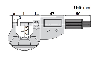 Микрометр МКЦ-25, 0-25мм/0-1", 0.001мм/0.00005" фрикционный барабан, INSIZE - фото 2