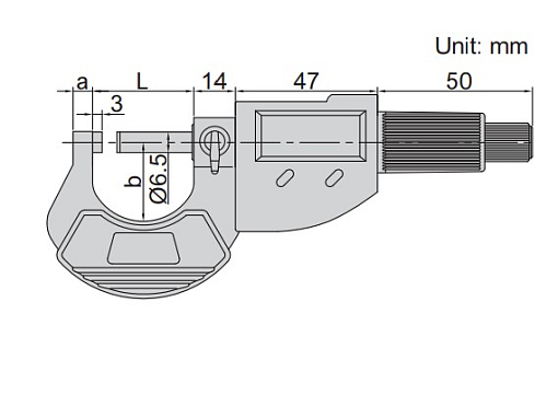 Фото 1 товара Микрометр МКЦ-25, 0-25мм/0-1", 0.001мм/0.00005" фрикционный барабан, INSIZE