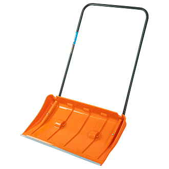 Движок для уборки снега пластиковый, 795х435х1280 мм, стальная рукоятка, усиленный Сибртех - фото 1