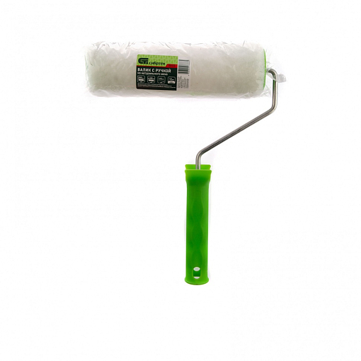 Фото 2 товара Валик с нат. мехом, с ручкой, 200 мм, ворс 12 мм, D 48 мм, D ручки 6 мм, Россия Сибртех