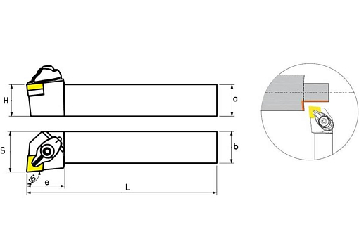 Фото 1 товара DCLNR3232P12 державка для наружного точения Deskar
