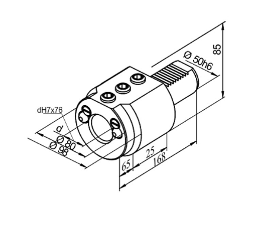Фото 1 товара Резцедержатель для инструмента с ц/х для расточных резцов 291.342.151-01 БЗСП