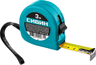 Рулетка СИБИН 3 м х 16 мм, пластиковый корпус, 34020-03-16_z01 - фото 1