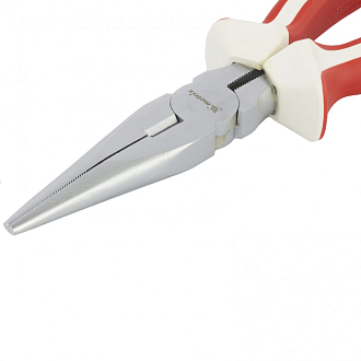 Длинногубцы прямые, WHite Nickel, 200 мм, никелированные, трехкомпонентные рукоятки Matrix - фото 2